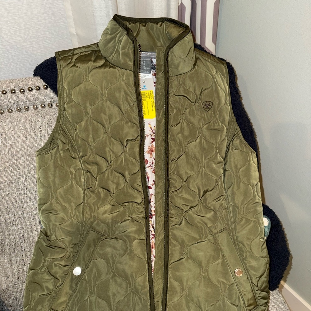 Ariat Olive Quilted Vest